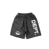 Hip-hop shorts american high street retrohip hop street tie-dye washed distressed casual loose half length pants beach shorts