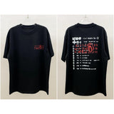 Digital hd printing short sleeve pure cotton t-shirt with splashed ink letter pattern