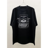 Retro typewriter digital direct printing craft round neck short sleeve t