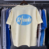 Rhude T Shirts Pentium Horse Printing Cotton Casual Short Sleeve Men and Women