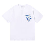 Cross-border foreign trade wholesale trapstar gradient letter ts tiger head printing short-sleeved couple loose high street