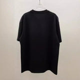 Minimalist foil print, pure cotton drop shoulder couple's t-shirt
