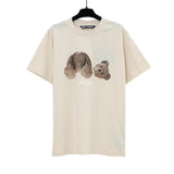 Correct version of pa beheaded bear short sleeve palm tree high street ins teddy bear shark love