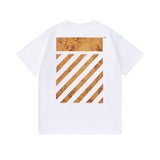 Spring/summer ow splatter graffiti arrow graphic crewneck short sleeve tee