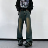 Unisex Jeans Casual Vintage Niche Rivet Trousers