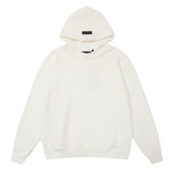 essential double line fog shorts icon laminated stereo letter round neck couple pullover