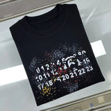 Digital direct printing hand-painted craft round neck t-shirt