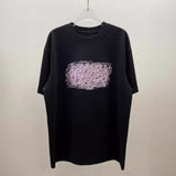 Summer cartoon graffiti print oversized short sleeve tee