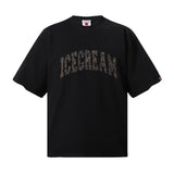 Bbc american high street ice cream flying dog printing short sleeve t-shirt casualshortsloose half lengthjeans summer