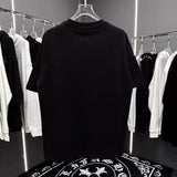 Spring/summer distressed card print crew neck short sleeve t-shirt