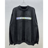 Autumn long-sleeve letter print crewneck heavyweight sweatshirt