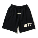 Hip-hop shorts american shorts high street trendy flocking retroloose sports casual sweatpants half length pants