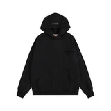 Fog season 8 essentials flocked silicone printing couple loose hooded sweatshirt pants