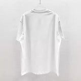 Spring/summer palm print drop shoulder short sleeve t-shirt