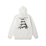 Buy letter embroidered couple's hooded casual sweatshirt