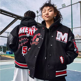 Unisex Baseball Jersey Splicing Embroidered Baseball Jacket