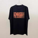 Crew neck t-shirt with digital direct-to-garment (dtg) printing, relaxed fit short sleeve tee