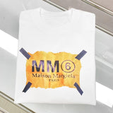 Crew neck t-shirt, digital direct-to-garment print, double yarn combed cotton short sleeve