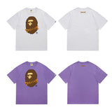 B@pe tshirtsssummer ape head little monkey camouflage short-sleeved round neck t-shirt