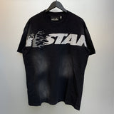 H-star series] fog high street retro women's head washed and distressed couple t-shirt shorts sweatshirt pants