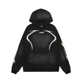 H-star series] fog high street retro women's head washed and distressed couple t-shirt shorts sweatshirt pants