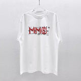 Crew neck, digitally printed red logo, relaxed fit, plus size short sleeve tee