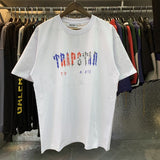 Cross-border foreign trade wholesale trapstar gradient letter ts tiger head printing short-sleeved couple loose high street