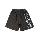 Hip-hop shorts american high street retroletter washed distressed printingshortsins five-quarter pants
