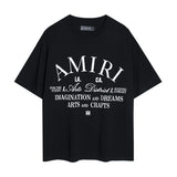 amri washed distressed tiger head number & letter logo short sleeve t-shirt