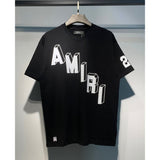 [gram] am peace dove flowing paint graffiti letter starry sky classic logo printing short sleeve couple t-shirt