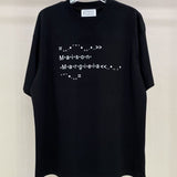 Mathematical symbol print minimalist cotton short-sleeve t-shirt