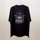 Retro typewriter digital direct printing craft round neck short sleeve t