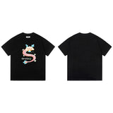Relaxed fit, 100% cotton, digital print, plus size short sleeve t-shirt