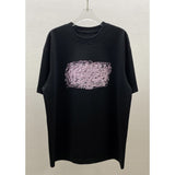 Summer cartoon graffiti print oversized short sleeve tee