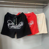 Wholesale american streetwear mixed emotion hotfix rhinestone print short sleeve t-shirt, hoodie, sweatpants, and jacket set