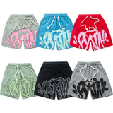 Hip-hop shorts american high street street hip hop summer sweatpants casualloose half length pants shorts beach pants trendy