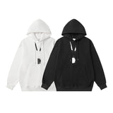 Pass card lanyard loose casual hooded sweatshirt