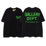 Export american retrog@llery short-sleeved t-shirt boys ins high street loose couple half-sleeved women d