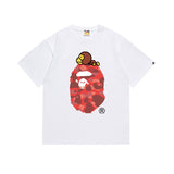 B@pe tshirtsssummer ape head little monkey camouflage short-sleeved round neck t-shirt
