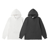 Embroidered letter & number minimalist couple's hoodie - autumn/winter sweatshirt
