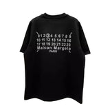 Maison margiela mm digital reflective printing oversized round neck short-sleeved t-shirt