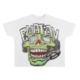 Wholesale american streetwear mixed emotion hotfix rhinestone print short sleeve t-shirt, hoodie, sweatpants, and jacket set