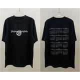 Maison margiela digital direct printing printing process calendar pattern drop shoulder loose short sleeve t-shirt