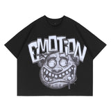 Wholesale american streetwear mixed emotion hotfix rhinestone print short sleeve t-shirt, hoodie, sweatpants, and jacket set