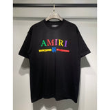 [gram] am peace dove flowing paint graffiti letter starry sky classic logo printing short sleeve couple t-shirt