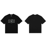 Neutral japanese style casual small logo patch round neck short sleeves
