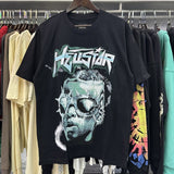 Hs-f summer collection: fog high street washed & distressed heavyweight crew neck graphic tee - couple's style