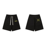 Summerpure cotton digital printing loose drawstring shorts