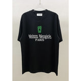 Flocked digital print plus size loose fit short sleeve t-shirt