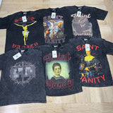 American saint t-shirt summer high street hip hop letterprinting short-sleeved t-shirt